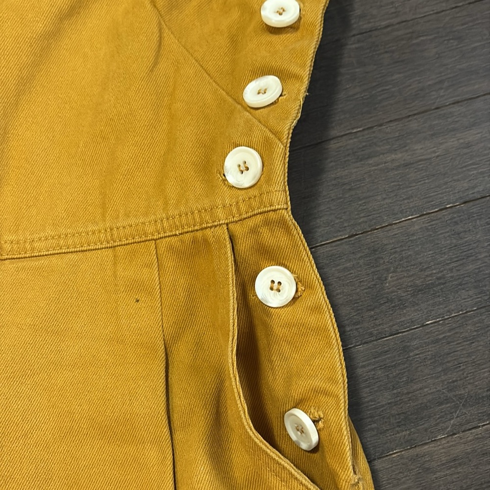 ASOS Mustard Yellow Overalls with Button Accent Women’s 6 - Picture 6 of 11